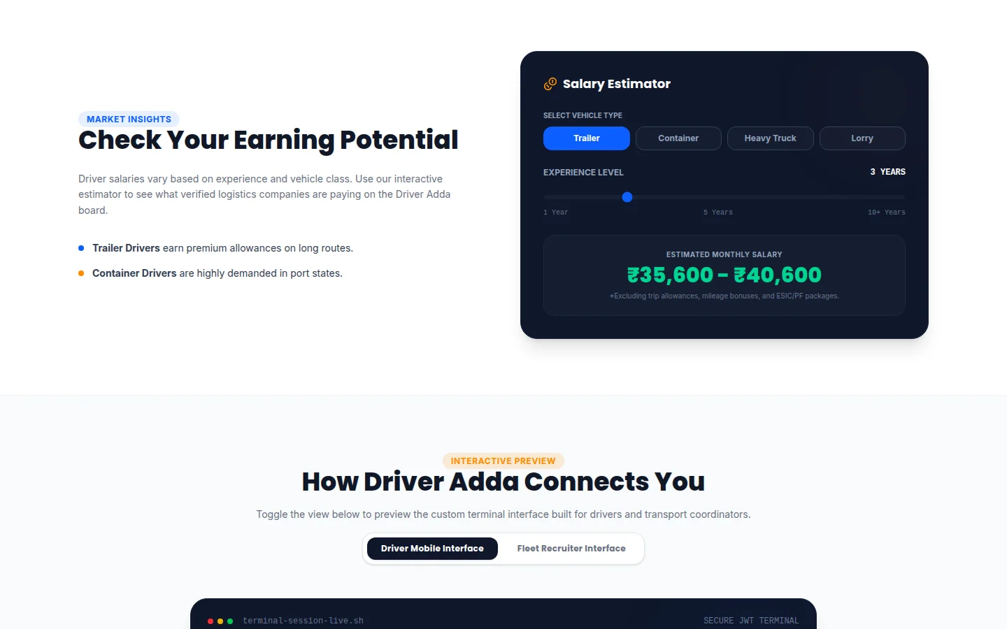 Driver Adda screenshot 1