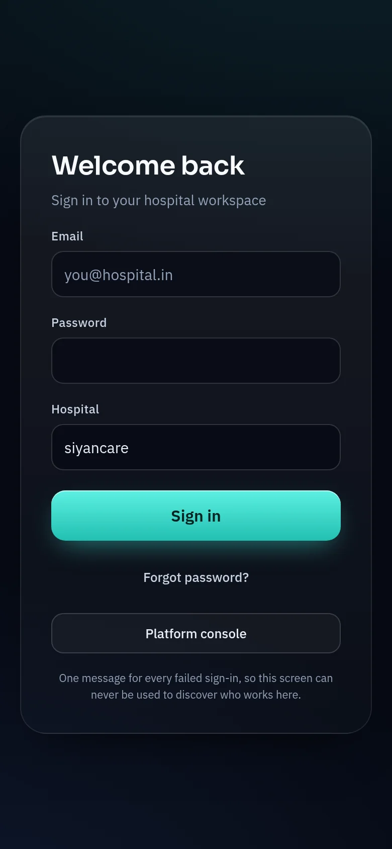 SiyanCare HMS screenshot 1